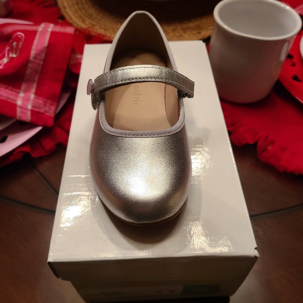 Silver Elephantito Ballet Flats Size 10